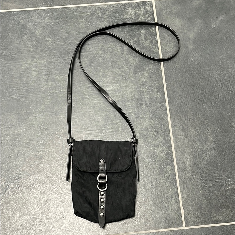Rebecca Minkoff Bowie phone Black Crossbody Bag with Silver accents - Picture 2 of 6